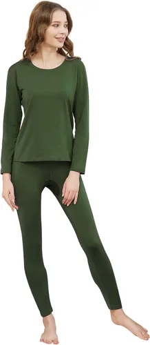 Vista 15 de Women's Thermal Underwear Base Layer with Fleece Lined Winter Cold Weather Negro