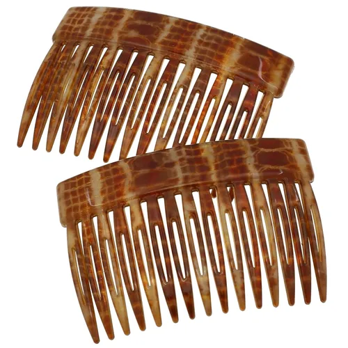 Vista 10 de Camila Paris CP3330 - Peine lateral francés de 3 pulgadas, color ámbar pequeño, peines de pelo con torsión francesa, pinzas de sujeción fuerte
