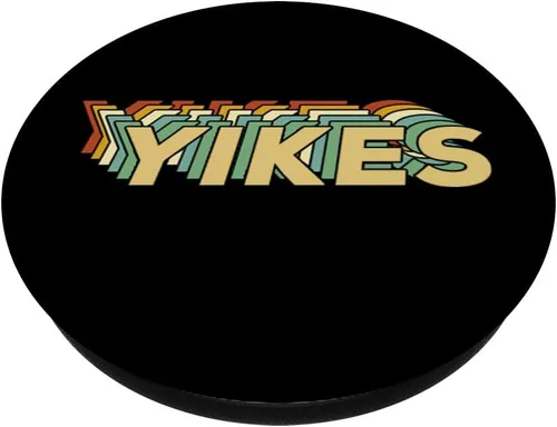 Vista 2 de Yikes Pop-Socket Funny Retro 70s 80s - Regalo de Navidad para cumpleaños, diseño de PopSockets
