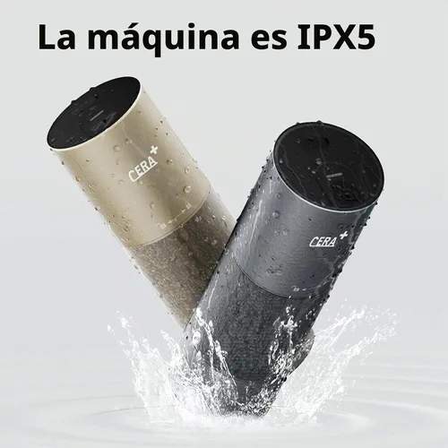 Vista 5 de CERA+ CGE01 Molinillo de café portátil de rebabas, molinillo eléctrico de espresso