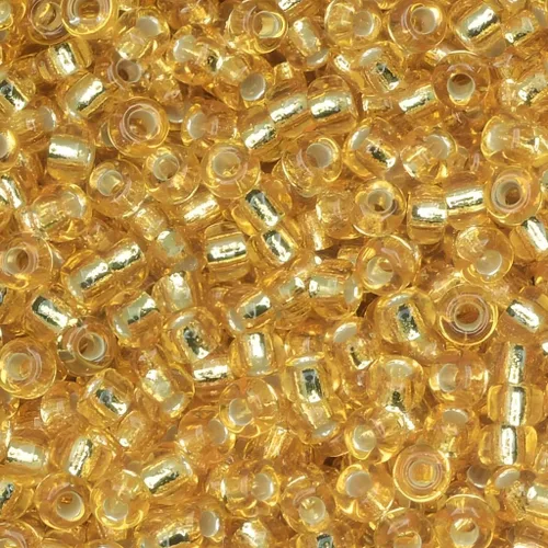 Vista 4 de Miyuki - Cuentas redondas de cristal rocailles japonesas con forro plateado dorado 11/0 de aproximadamente 0.85 oz y 5 pulgadas