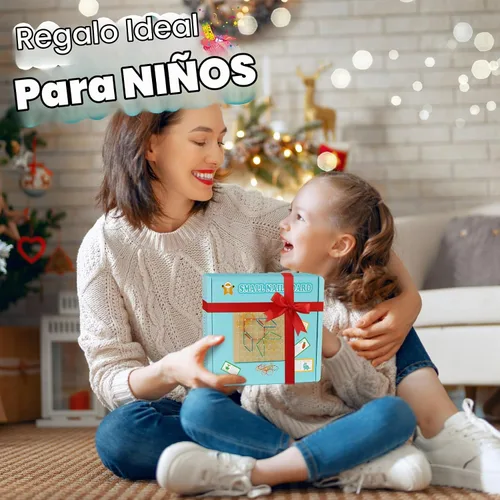 Vista 6 de Tablero geométrico de madera para niños - Juguete educativo Montessori STEM con tarjetas de patrones y bandas de goma, rompecabezas de formas
