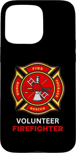 Vista 31 de Funda para iPhone 16 con logotipo de bomberos voluntarios con símbolo de bombero