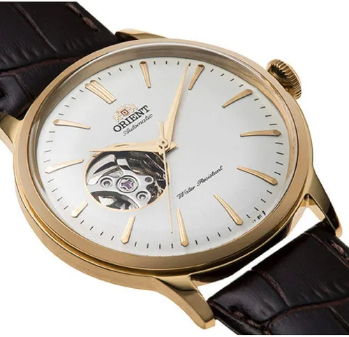 Vista 2 de ORIENT Bambino Open Heart - Reloj de pulsera para hombre, de acero inoxidable, estilo japonés, automático, con correa