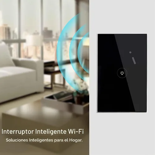 Vista 4 de Interruptor de Luz Táctil Inteligente WiFi de Pared con Panel de Vidrio, Control Remoto Inalámbrico por Aplicación Móvil desde Cualquier Lugar
