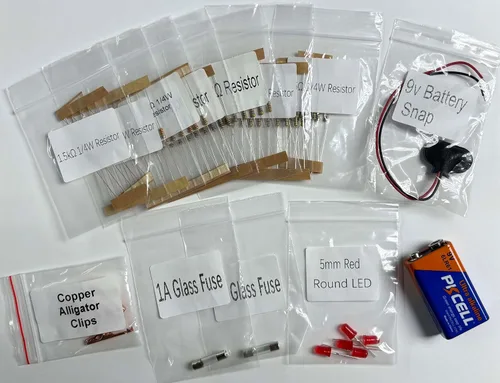 Vista 3 de Crea: Mini Kit de Electrónica 1 Paquete de Componentes Electrónicos Educativos Que Siguen Experimentos en el Libro de la 3ª Edición de Charles Platt