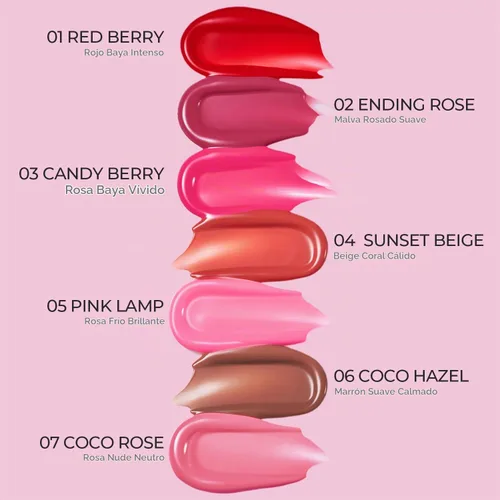 Vista 7 de LOVB LOVB Pudding Glow - Tinte de labios coreano, 0.14 onzas, 01 RED BERRY 01 Baya roja