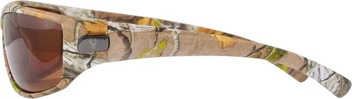 Vista 3 de Hornz Lentes de sol polarizados de camuflaje Brown Forest para hombre, WhiteTail, bolsa de microfibra a juego gratis Marrón Bosque Camo