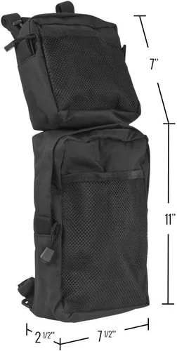 Vista 2 de Paquete de 2 bolsas de guardabarros para cuatrimoto, bolsas de sillín para tanque de ATV, paquete de almacenamiento de carga