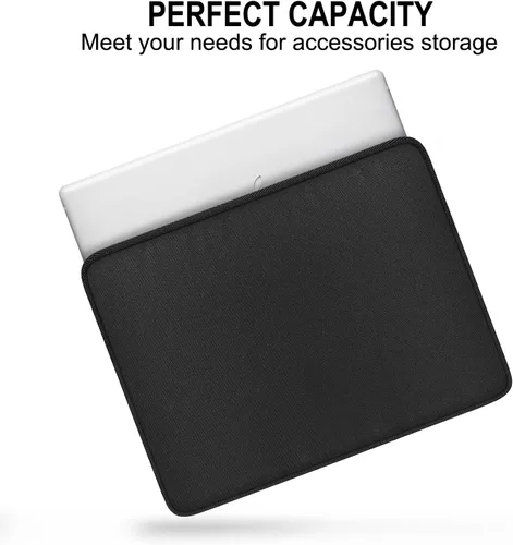 Vista 2 de Funda para portátil de 17 pulgadas, bolsa de viaje protectora a prueba de golpes y resistente al agua, funda portátil para computadora compatible