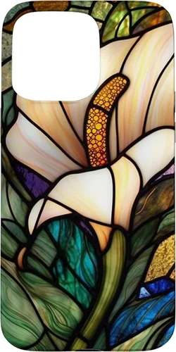 Vista 27 de iPhone 16 Calla Lily Stained Glass Case