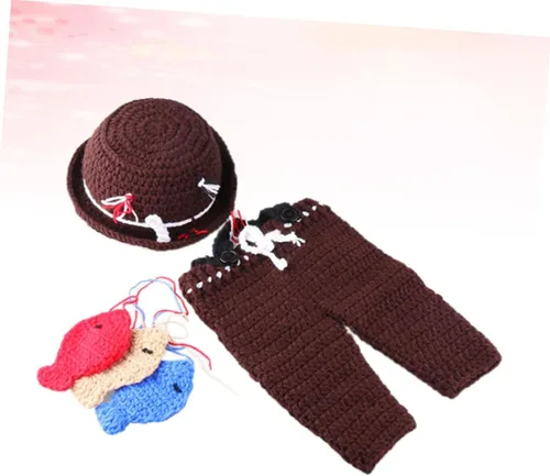Vista 3 de SOIMISS 100 accesorios para niños, accesorios para niños, días de fotos de peces, niños y niñas con disfraz de lana infantil, fotografía, ropa hecha