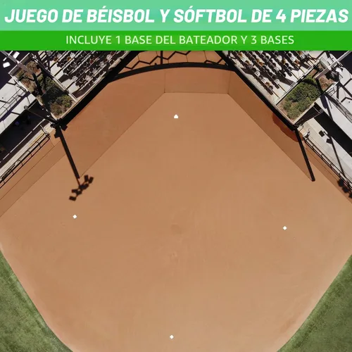Vista 2 de GoSports Juego de base prémium de 4 piezas de béisbol y sóftbol, resistente para atletas