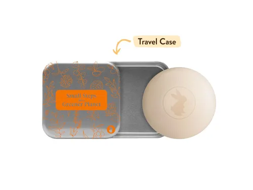 Vista 5 de Babo Botanicals Soporte de barra sólida para champú 2-1, estuche de viaje con tapa, bandeja de ducha con capa de drenaje; estuche de aluminio