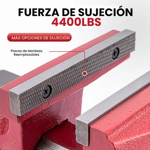 Vista 3 de Forward 1304 - Tornillo de banco de 4 pulgadas de hierro dúctil para el hogar, tornillo de banco de 4" para el propietario de la casa con yunque