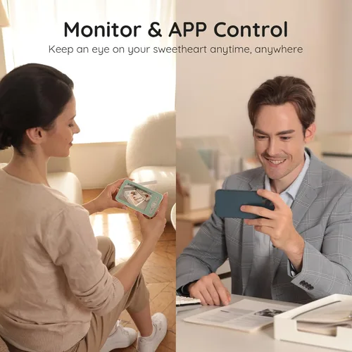 Vista 2 de BOIFUN Monitor de bebé WiFi 2K actualizado 2026 con cámara y audio, luz nocturna inteligente, aplicación y control de pantalla dividida de 5