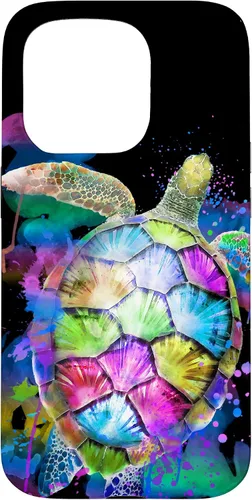 Vista 14 de Rainbow Turtle Design Colorful Turtle Print Sea Turtle Shell Case for iPhone 17