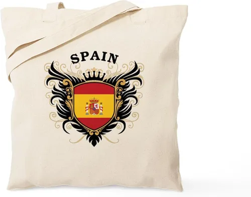 Vista 14 de CafePress Made In Spain Tote Bag Bolsa de compras de lona beige natural reutilizable