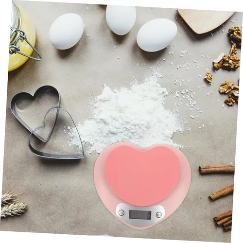 Vista 3 de Plastic Pink Electronic Kitchen Scale 1g 5kg for Baking