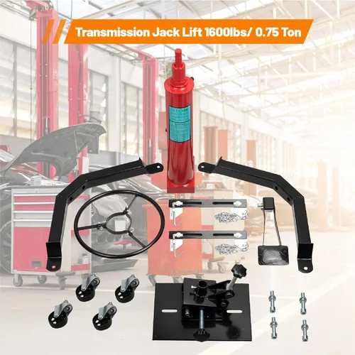 Vista 7 de Gato de transmisión, 1600 lbs/0.75 toneladas de capacidad, gato de transmisión telescópico hidráulico de 2 etapas, ajustable de alta elevación