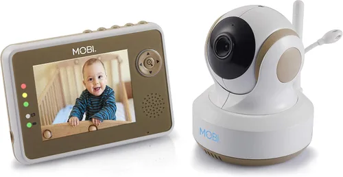 Vista 2 de MOBI MobiCam DXR-M1 - Sistema de monitoreo de bebé con seguimiento automático inteligente, visión nocturna, panorámica e inclinación remota
