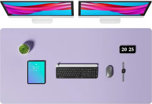 Vista 90 de Aothia - Protector de escritorio de cuero sintético grande, base antideslizante para mouse y superficie para escribir, impermeable, fácil de Agua