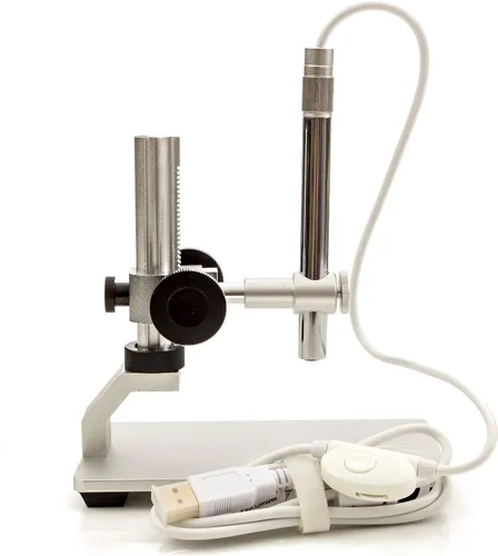 Vista 3 de Vividia Microscopio digital de mano para iPhone/iPad/Android/PC con soporte de metal multifuncional profesional