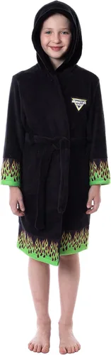 Vista 6 de INTIMO Monster Jam Toy Trucks - Bata de baño con capucha para niños, Negro