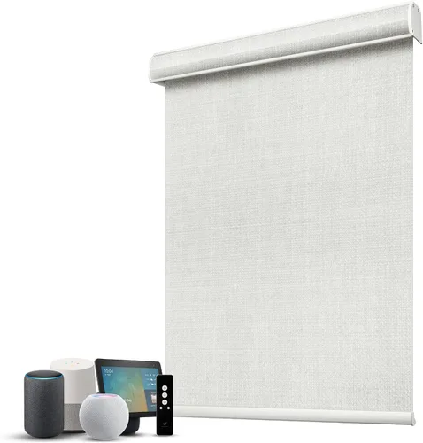 Vista 13 de SmartWings Persianas Motorizadas con Filtro de Luz, Compatible con Matter Thread Homekit Z-Wave Alexa Google, Persianas con 70% de Opacidad Safari