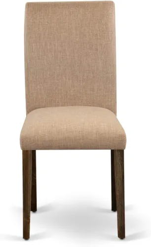 Vista 10 de East West Furniture F2AB5-747 - Juego de muebles de comedor de 5 piezas, incluye una mesa de comedor redonda con pedestal y 4 sillas tapizadas