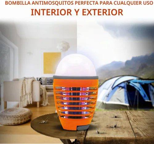 Vista 3 de Himalayan Glow Bombilla eléctrica 2 en 1 para exterminador de insectos, linterna de campamento al aire libre recargable con exterminador