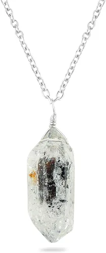 Vista 9 de Colgante delicado de piedras preciosas naturales crudas, collar de piedras ásperas surtidas, hecho a mano, joyería hipoalergénica bohemia