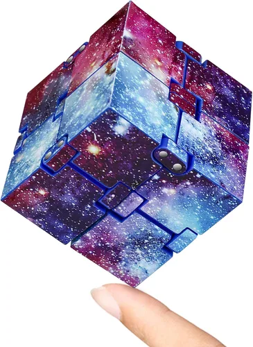 Vista 27 de WUQID Infinity Cube - Juguete antiestrés para niños y adultos, bonito, pequeño, accesorio único para aliviar la ansiedad y pasar el tiempo