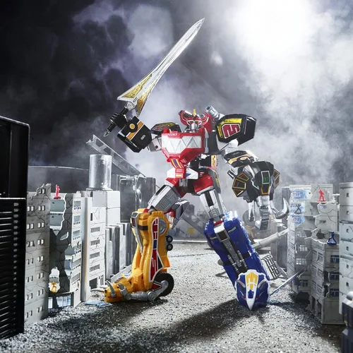 Vista 2 de Power Rangers Hasbro Lightning Collection Proyecto de Ascensión Zord Mighty Morphin Dino Megazord Escala 1:144 Coleccionable