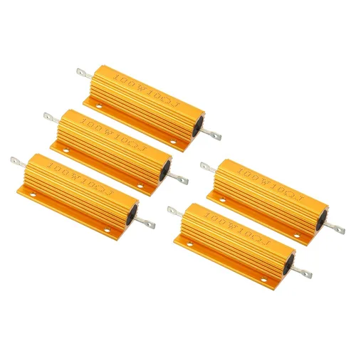 Vista 9 de PATIKIL Resistencia de carcasa de aluminio de 100 W 0.01 ohmios, paquete de 5 resistencias de carcasa de aluminio con carcasa de alambre enrollado