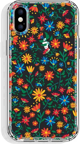 Vista 23 de GYZYA Funda para iPhone X y iPhone Xs, 5.8 pulgadas transparente con diseño floral, lindo protector delgado parachoques de TPU + cubierta trasera a