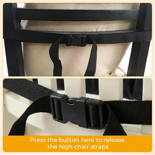 Vista 7 de Correas para silla alta twoworld,Correa de seguridad universal para bebés,Arnés para silla alta Correas de silla para niños pequeños, bebés, Negro