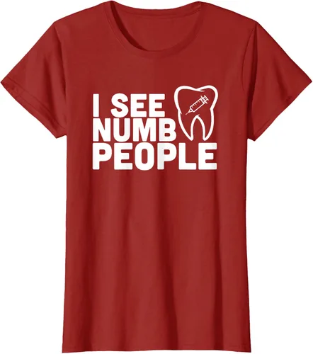 Vista 47 de I see Numb People - Camiseta de regalo para dentista dental, Negro, S