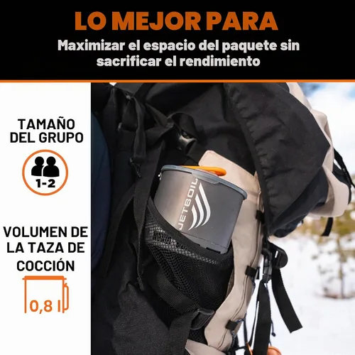 Vista 3 de Jetboil Stash - Sistema de cocina ultraligero para estufa de camping y excursionismo