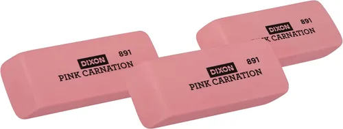 Vista 4 de Dixon Borradores de cuña de clavel rosa, grandes, rosa, 2.5 x 1 pulgada, paquete de 12 (38910)