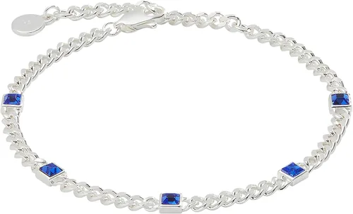 Vista 23 de Alex and Ani September Birthstone Sapphire Curb Chain Bracelet Dorado
