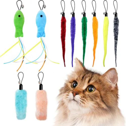 Vista 9 de Pelota interactiva mejorada de juguetes para gatos de interior – La pelota para gatos cuenta con activación táctil y por voz, 2 ajustes de velocidad