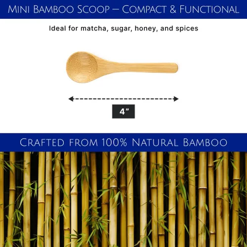 Vista 2 de JapanBargain, 20 cucharas de bambú para especias té sal azúcar condimento 4 pulgadas