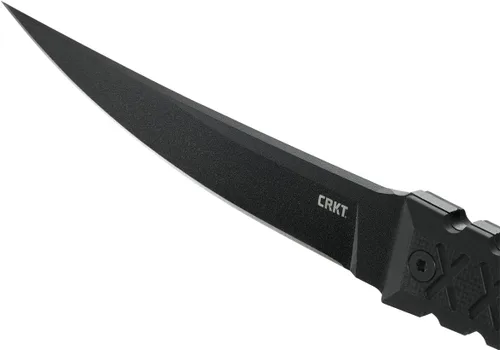 Vista 3 de CRKT HZ6 EDC Cuchillo de hoja fija con funda, negro, 2927