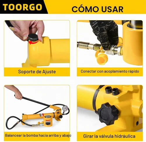 Vista 4 de CP-700 Bomba manual hidráulica con medidor de aceite, bomba manual bomba manual bomba hidráulica para levantar cilindros