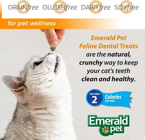 Vista 6 de Feline Dental Treats - Delicias y crujientes golosinas dentales para gatos sin granos, golosinas dentales naturales para limpiar los dientes