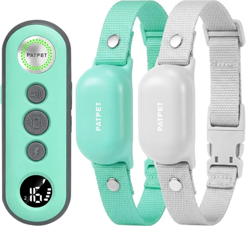 Vista 10 de PATPET Collar de choque para perros (10 a 120 libras), collar de entrenamiento impermeable IPX7 recargable de 4000 pies con control remoto para 2