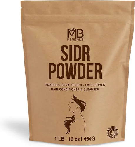 Vista 3 de MB Herbals Sidr Powder 8 oz / 0.5 libras (8.01 oz) WildCrafted Hojas de seder Lote Ziziphus spina christi Acondicionador y limpiador natural