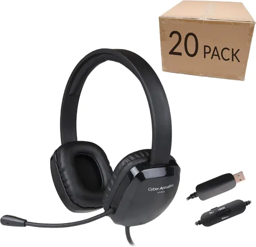 Vista 8 de Cyber Acoustics AC-6012 USB-A Auriculares estéreo con micrófono flexible