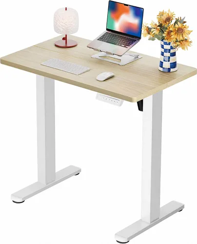 Vista 24 de ErGear - Escritorio eléctrico de pie de altura ajustable, escritorio para estar sentado o de pie de 31.5 x 18.9 pulgadas, escritorio de computadora